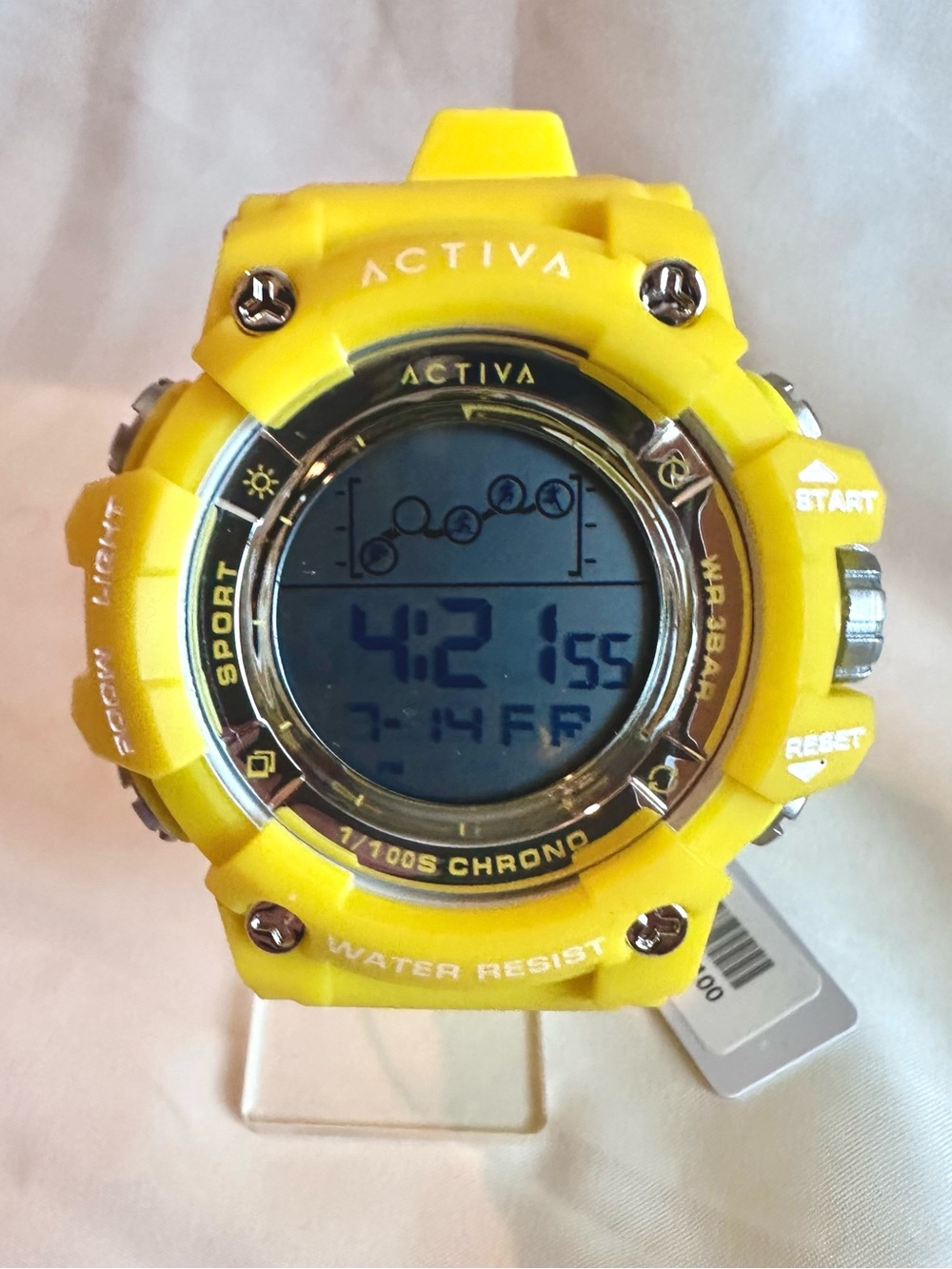 Activa Rally Edition Invicta Watch Set Yellow 50mm Digital Lanyard Keychain New